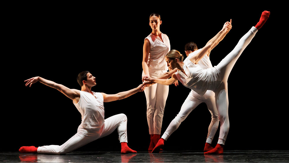 Dancers on the stage at Lincoln Center for the Performing Arts.