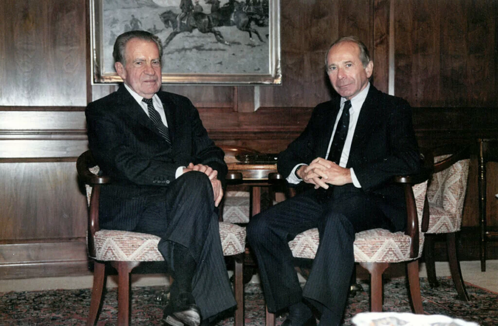 Mr. Greenberg and President Richard R. Nixon, 1992. 2025/02/MRG-Nixon.jpg 